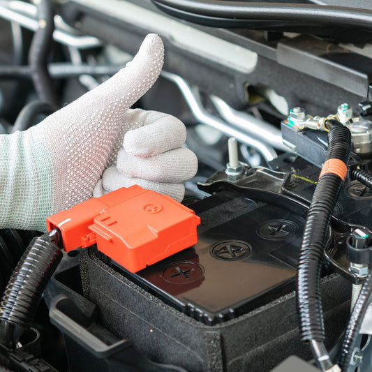 Battery Boost Service Near Markham, Ontario: assisting a customer who's car battery is dead.