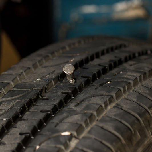 Flat Tire Service Near Vaughan, Ontario, nail in tire.