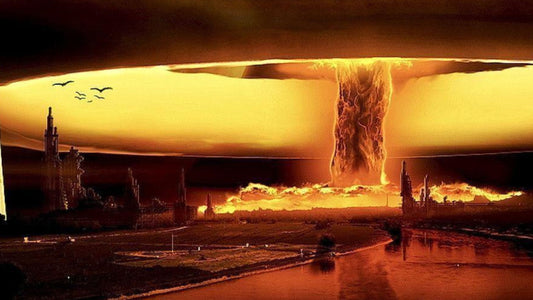 A beautiful nuclear explosion in a big city.