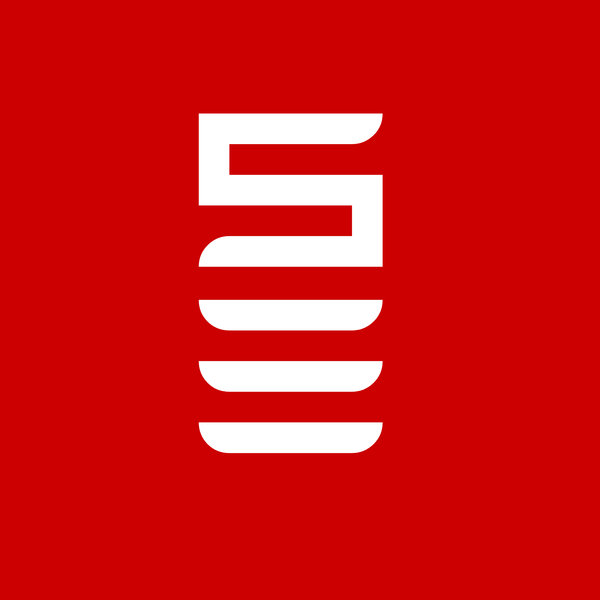 स्पार्की एक्सप्रेस का आधिकारिक लोगो: लाल पृष्ठभूमि पर प्रारंभिक एस और ई।